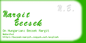 margit becsek business card